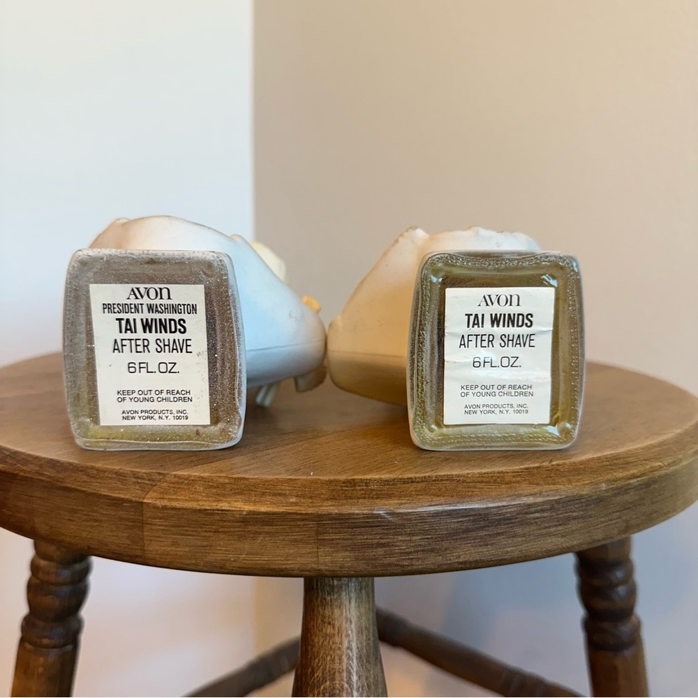 Avon President George Washington Abraham Lincoln Aftershave Bottles 1970s Models - Picture 7 of 14